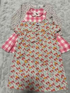 プチバトー　ベビー服 ワンピース 3点セット まとめ売り 80-114のサムネイル
