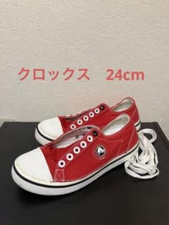 Crocs キャンバス スニーカー レッド24cmのサムネイル