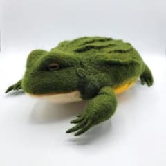 〈値下げ中〉　カエル　ウシガエル　ぬいぐるみ　羊毛フェルト① m79076405118_1.jpg?1693809352