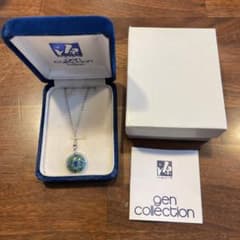 55】源右衛門gen collectionネックレス緑彩花文 - メルカリ