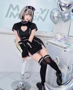 ナース服 コスプレ ブラック パープルのサムネイル
