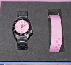SEIKO 5スポーツ ピンクパンサー SBSA321 自動巻き時計 未使用品