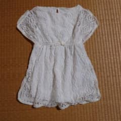 ホワイトレース半袖ワンピース 110cmのサムネイル