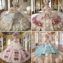 ドレス一旦閉店セール◇手縫いリカちゃんドレス◇ベルサイユ◇マリー