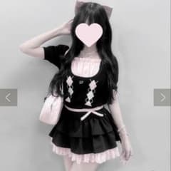 【サイト完売品】miko race layered skirt ブラックのサムネイル