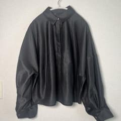 ETRE TOKYO 海原ともこコラボ シャンタンシャツ S 黒のサムネイル