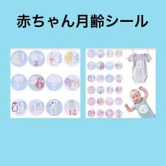 【新品】赤ちゃん月齢シール（水色)のサムネイル