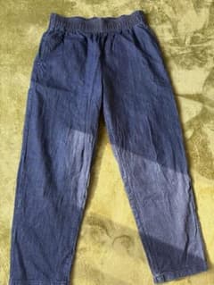 GU イージーデニムパンツ 紺 綿100 採寸有のサムネイル