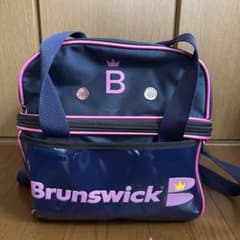 Brunswick ボウリングバッグ 1個用 ネイビー×ピンクのサムネイル
