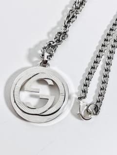 超美品】GUCCI ネックレス トップ925＋社外喜平チェーン 男女兼用