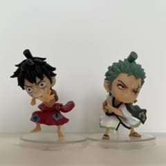 ワンピース ルフィ&ゾロ フィギュア 約5cm ルフィ太郎 ゾロ十郎 - メルカリ