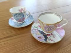 ウェッジウッド　W WARD ティーカップ＆ソーサー 2客セットのサムネイル
