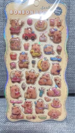 BONBON DROP シール　カピパラかわいい動物のサムネイル