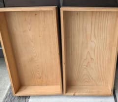餅箱木製　昭和レトロ 古い木箱 番重 餅箱 店舗什器 古道具　アンティーク　無地のサムネイル