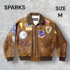 スパークス （M） G-1 レザー フライトジャケット エアフォース ワッペン スパークス （M） G-1 レザー フライトジャケット エアフォース