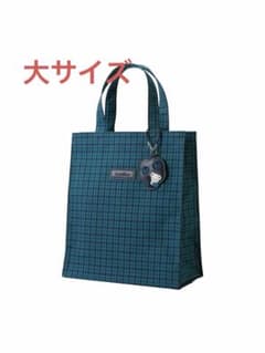 familiar ファミリア トートバッグ 青 ギンガムチェック チェック 大