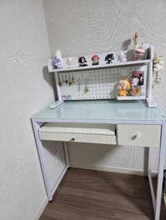 手渡し限定❣️ LOWYA　コンパクトデスク　ホワイト　ネイルデスクのサムネイル