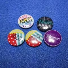 flower 花時計 缶バッチのサムネイル