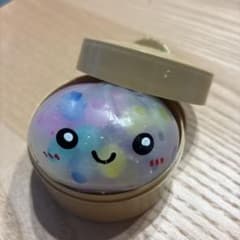 新品　肉まんスクイーズ　ピンク　ぷにぷに　シュガーエディション せいろ付きのサムネイル