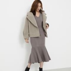 rienda リバーシブルルーズボアジャケット