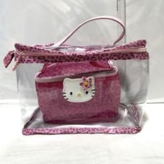 平成レトロ ハローキティ レオパード柄 ヒョウ柄 クリアポーチ - メルカリ