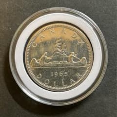 1965年 カナダ カヌーダラー1ドル銀貨 - メルカリ
