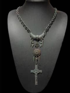 ☆1点物☆ジャンポールゴルチエ☆クロスカルマアンティークネックレス