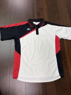 MIZUNO ポロシャツ ホワイト ブラック レッドのサムネイル