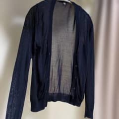 UNIQLO ネイビー シアーカーディガン Lのサムネイル