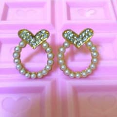 パヴェハートサークルパールピアスのサムネイル