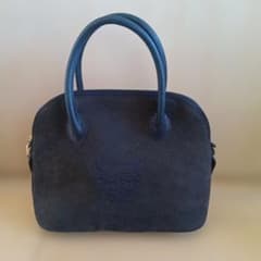 イタリア製 サパフ sapaf skin navy leather ハンドバッグ - メルカリ