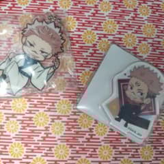 呪術廻戦　両面宿儺　缶バッジ　アクリルキーホルダー　アクリルスタンド 呪術廻戦 両面宿儺 アクリルスタンド スクエア缶バッジ 大交流展 東武