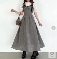 MAJESTIC LEGON ／2wayリボンチェックワンピース キャミワンピのサムネイル