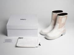 MM6　メゾンマルジェラ ホワイトペイント ブーツ　38 Margiela MM6 メゾンマルジェラ ホワイトペイント ブーツ 38 Margiela - メルカリ