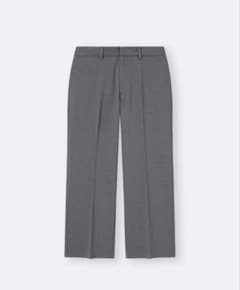 美品 GU ワイドストレートスラックス S グレー メンズ