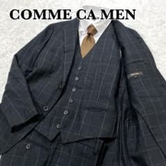 COMME CA MEN　コムサメン　セットアップ　3ピース　M　チェック柄 COMME CA MEN コムサメン セットアップ 3ピース M チェック柄 - メルカリ