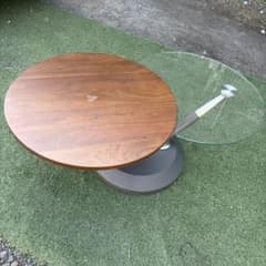 馬場家具 ウォールナット 可動式 リビング ガラス ツインセンター