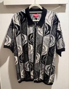 Supreme Abstract Textured Zip Up Polo XL - メルカリ