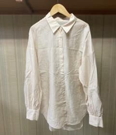 グローバルワーク　シアーシャツ　ベージュ　シワ加工のサムネイル
