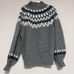 ⭐︎値下げ⭐︎ノルディック柄タートルネックセーターのサムネイル