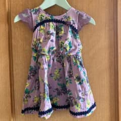 アナスイミニ ANNA SUI MINI 80 花柄ワンピース パープルのサムネイル