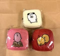 ナガノキャラクターズ カラビナつき刺繍スクエアミニポーチ セット