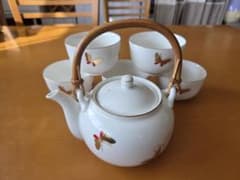 新品未使用！ 美食器 ハナエ・モリデザイン 急須(1)茶器(5)