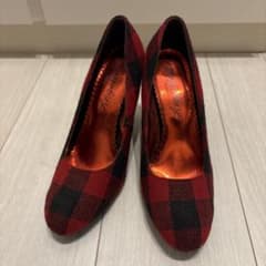 新品✴︎Angelina 赤黒チェックパンプス✴︎デニムなどにのサムネイル