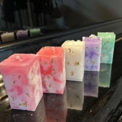 大理石柄キャンドルのサムネイル