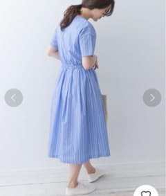 マミー様専用！タグ付き未使用☆ドアーズ☆ストライプ カシュクールワンピースのサムネイル