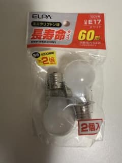 朝日電器 ELPA 長寿命ミニクリプトン球 GKP-362LH(W)のサムネイル