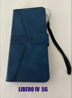 Libero IV 5G 手帳型スマホケース ブルー - メルカリ