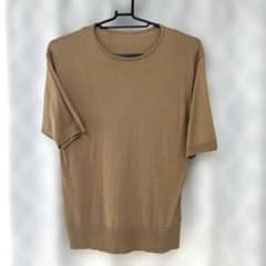 メンズ クルーネック ニットTシャツ ブラウンのサムネイル