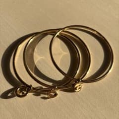 ゴールド フープブレスレット 3個セットのサムネイル